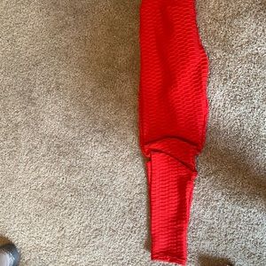 Red leggings